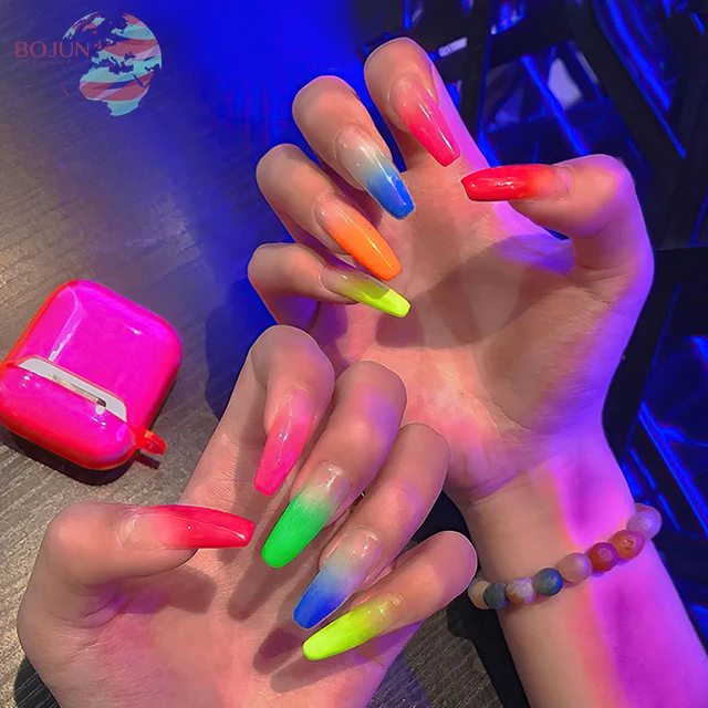 Hot sell fluorescent pigment 12 colors of summer neon pigment for nails