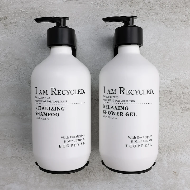 Refillable Environmental Bottle with Pump Wall Mount Installation Neck Locked Hotel Bath Shower Gel Container Dispenser