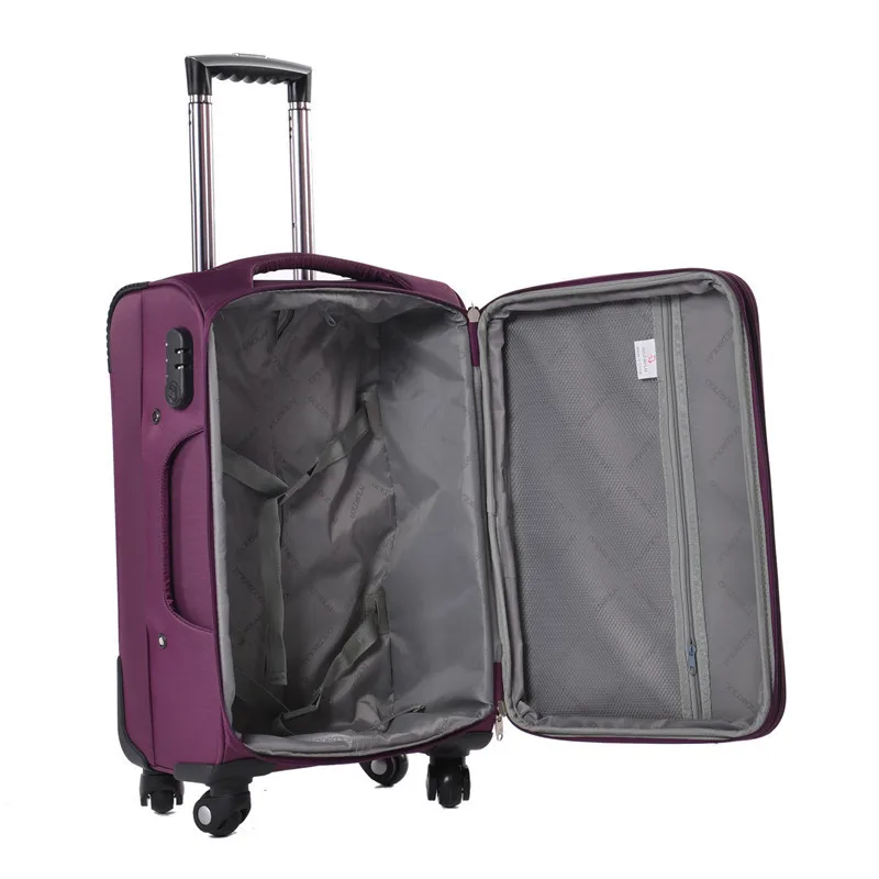 Factory Expandable Fabric Soft Shell Suitcase Traveling Luggage Koffer Set Oxford Soft Sided Carry On Trolley Luggage Set