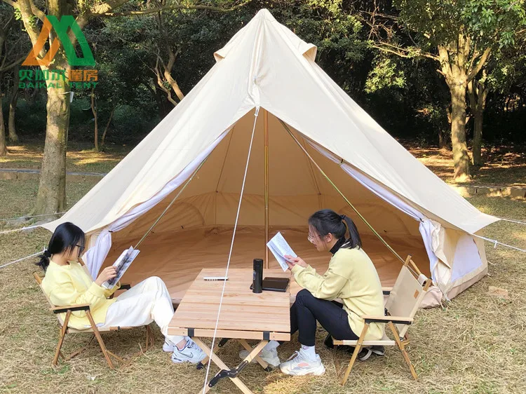 Bell tent cotton canvas outdoor glamping tents