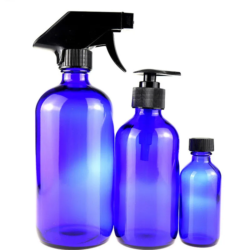 
empty glass trigger spray bottle alcohol disinfection bottle 2oz 4oz 8oz 16oz for alcohol disinfection 