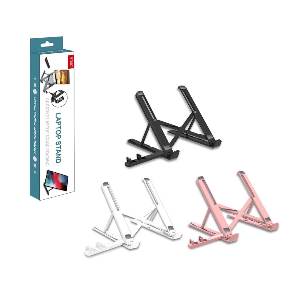 2 in 1 Portable Adjustable Multi Angle Laptop Riser Stand for Desk with Phone Holder for Macbook Notebook