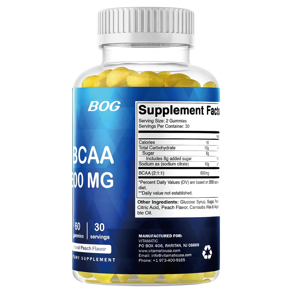 OEM/ODM BCAA  Capsules (250 Serv), 2:1:1 Branched Chain Amino Acids (500mg of L-Leucine