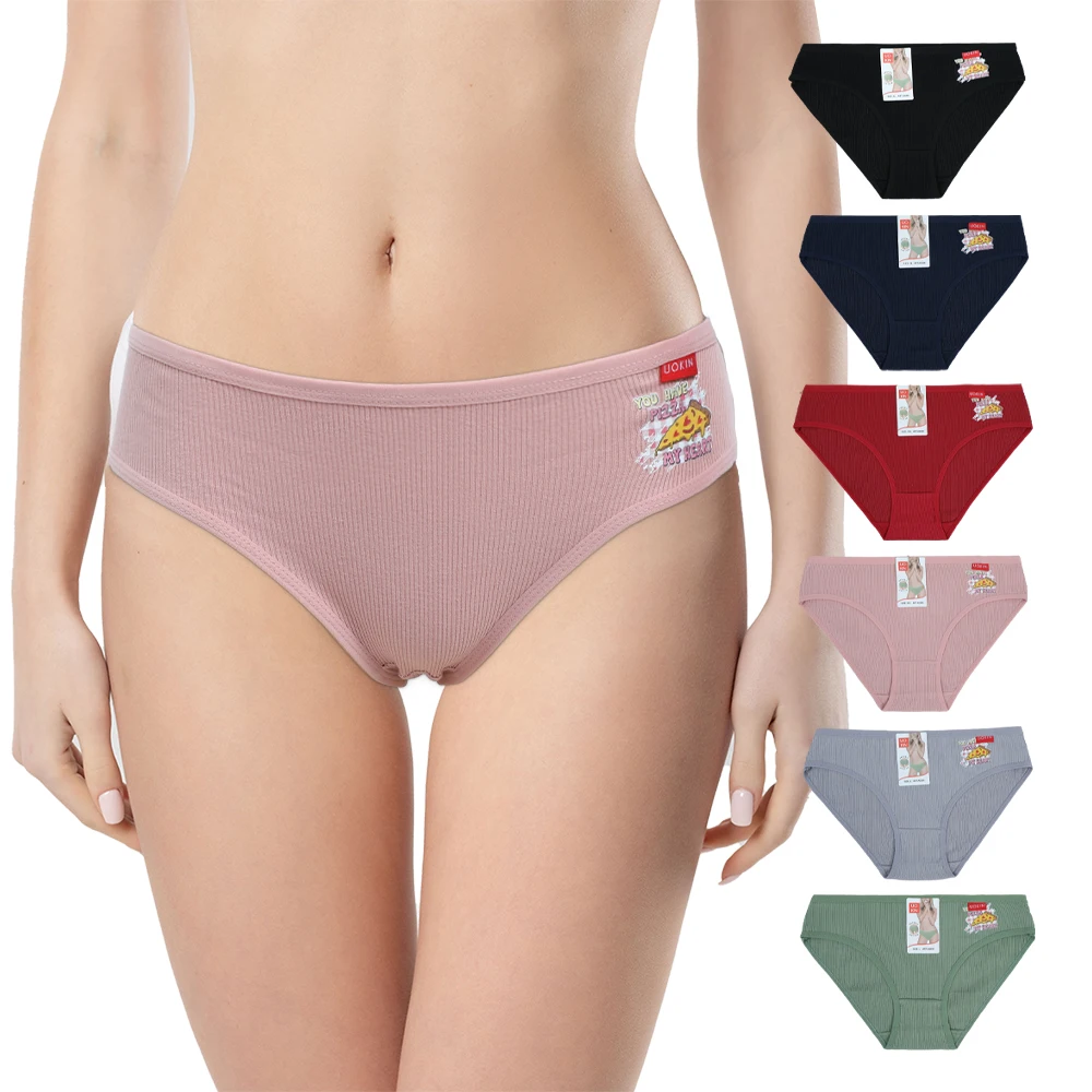 UOKIN Women cotton panties high quality soft thread cotton nickers ladies panties in dozens for adult girls A9288