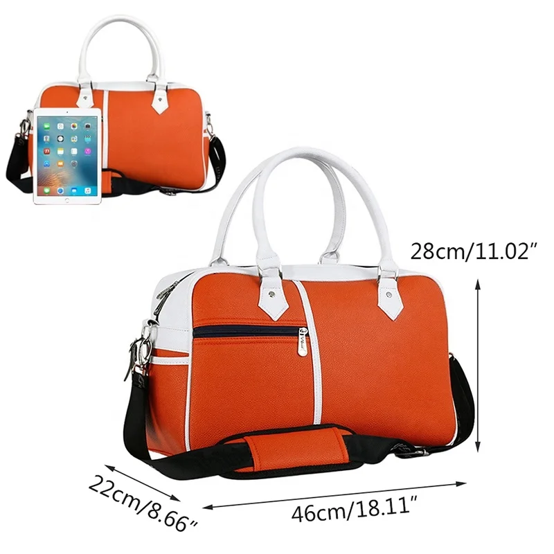 PU leather golf carry bags custom logo bag golf duffel boston bag