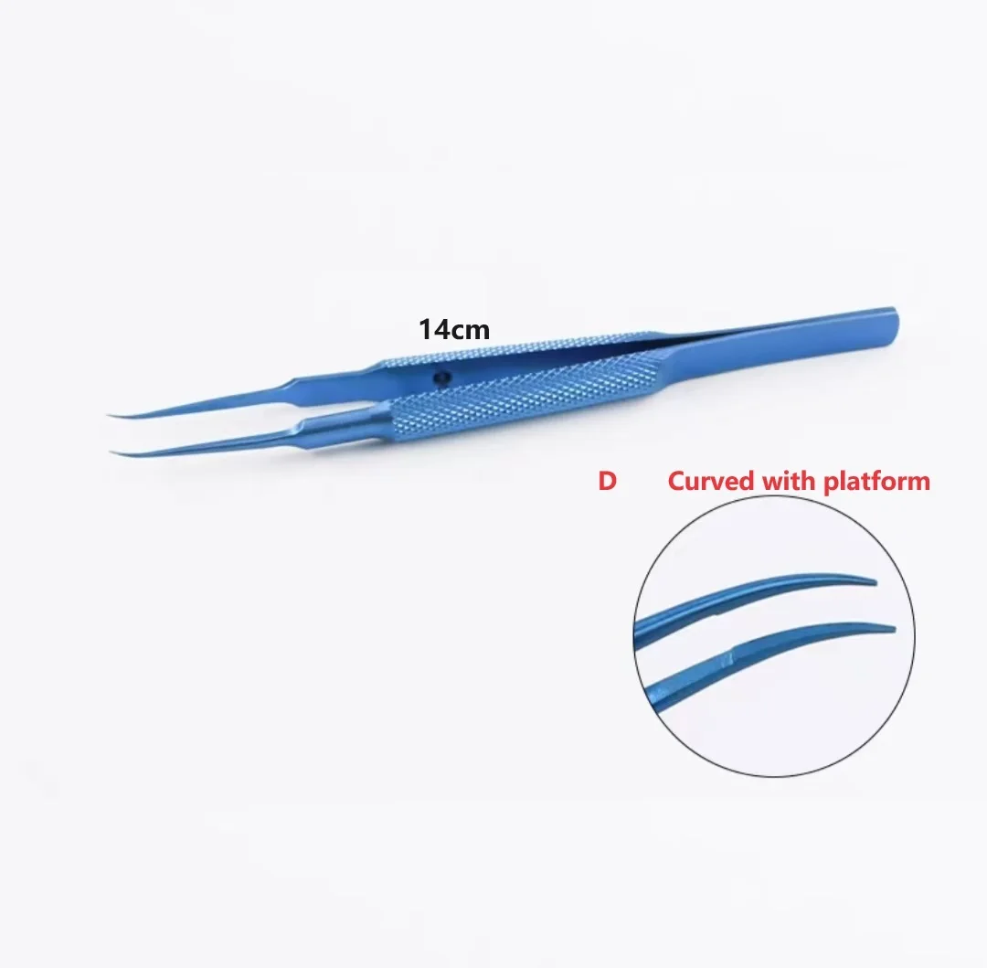 Titanium Ophthalmic Tying Forceps 14cm Micro Surgical Forceps Medical Tweezers
