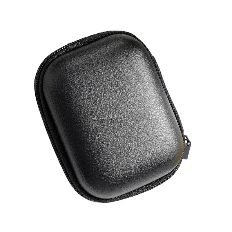 High Quality Litchi Pattern Imitation Leather Storage Bag Thickened EVA Earphone & Headphone Case Special Purpose Case
