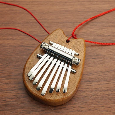 Solid Wood Mini Musical Instruments Kalimba 8 Keys Thumb Piano Toy for Kids