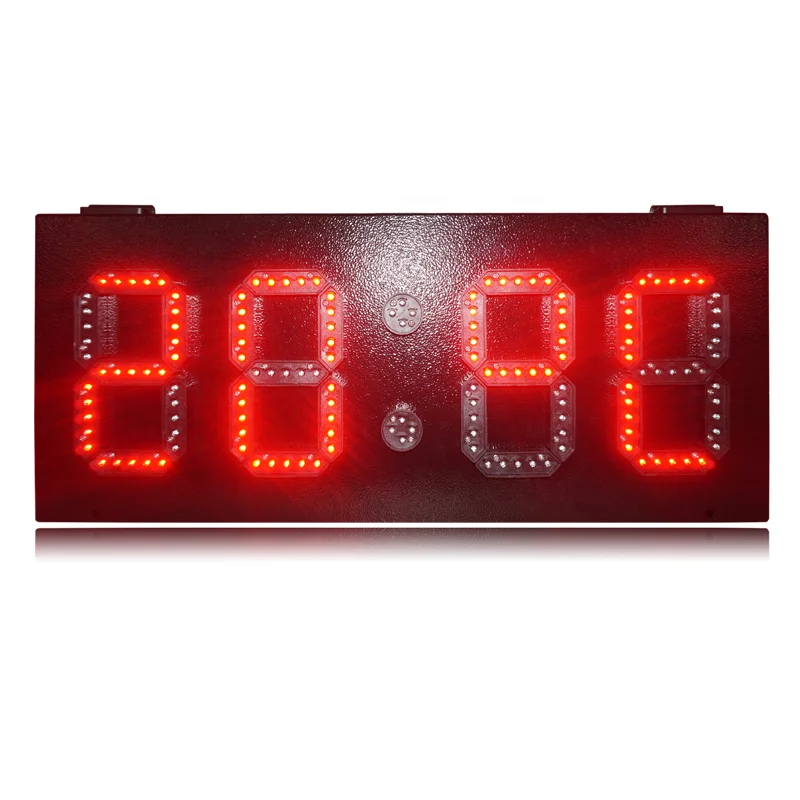 Jhering Long Life Outdoor Digital Wall Clock with LED Display Thermometer and Stopwatch Functions