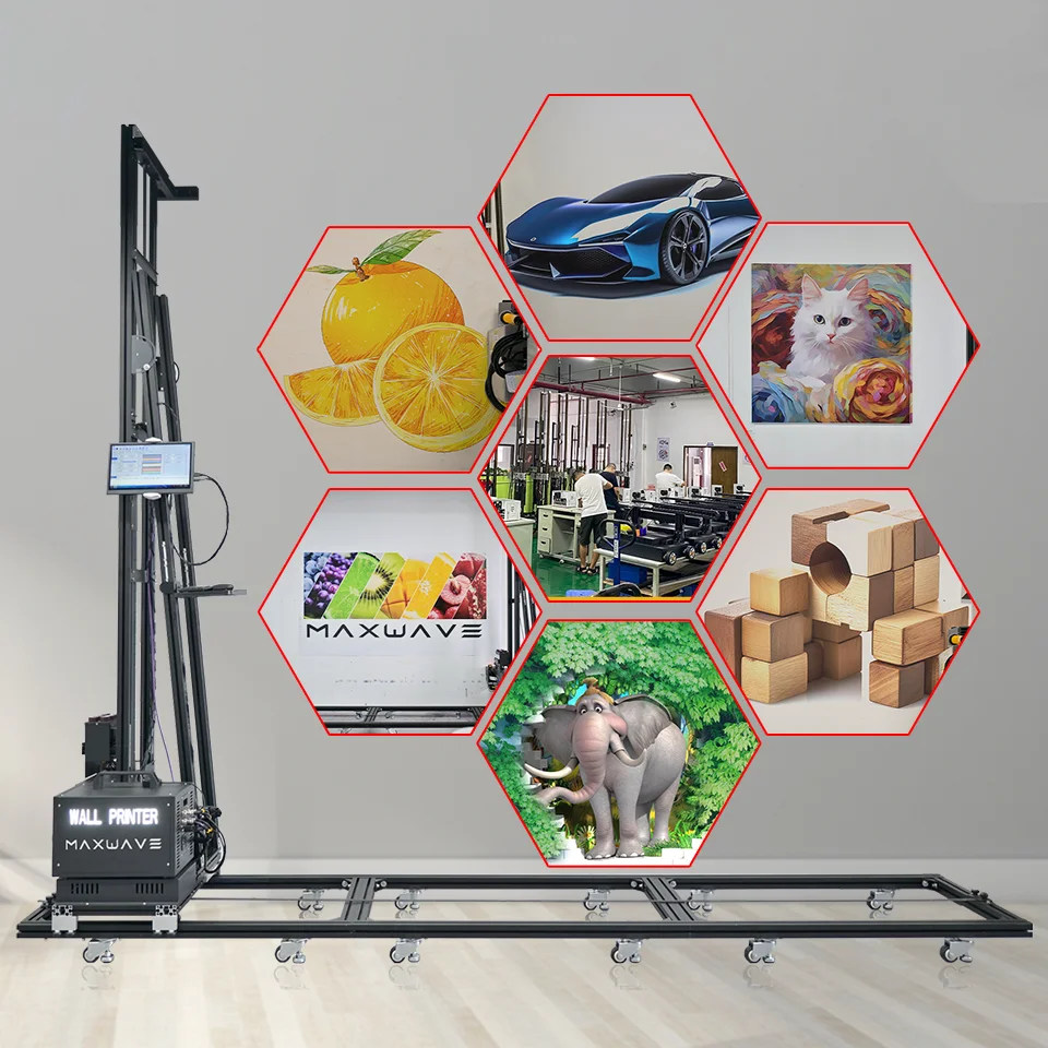 DX10 1600 3D 5D Effect Outdoor Vertical Wall Printer Machine Inkjet Wall Printing Machine Indoor Paint