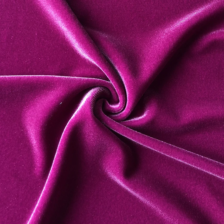 KS Velvet Micro 92% Polyester 8% Spandex Fabric Velour Fabric For Dress