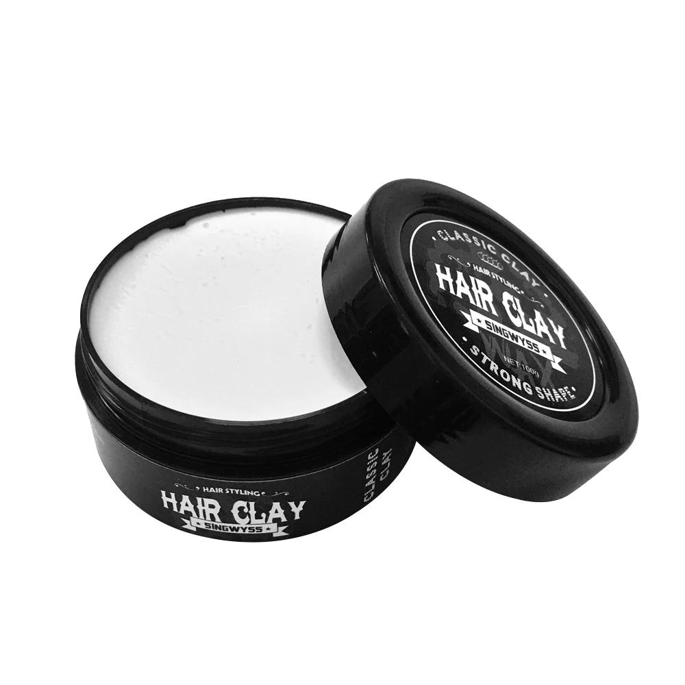 80G matte finish hair clay high hold water soluble matte paste for men use