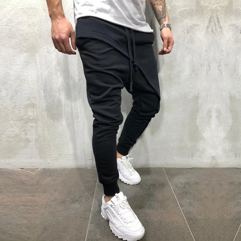 Fashion Men Sweatpants Hip Hop Trousers Japanese Streetwear Drop Crotch Mens Jogger Pants
