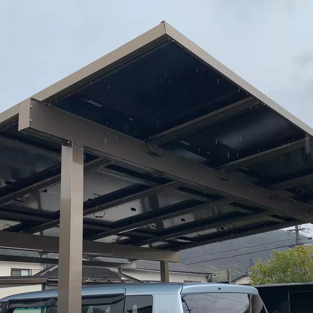 waterproof aluminum frame solar carport car park canopy for Carport Mounting System