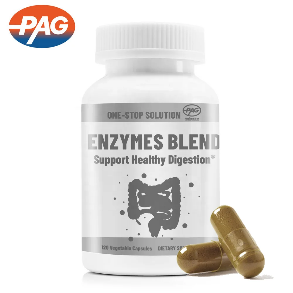 Made in USA Custom Formulation Digestive Health Digestive Enzymes and Prebiotic Capsule