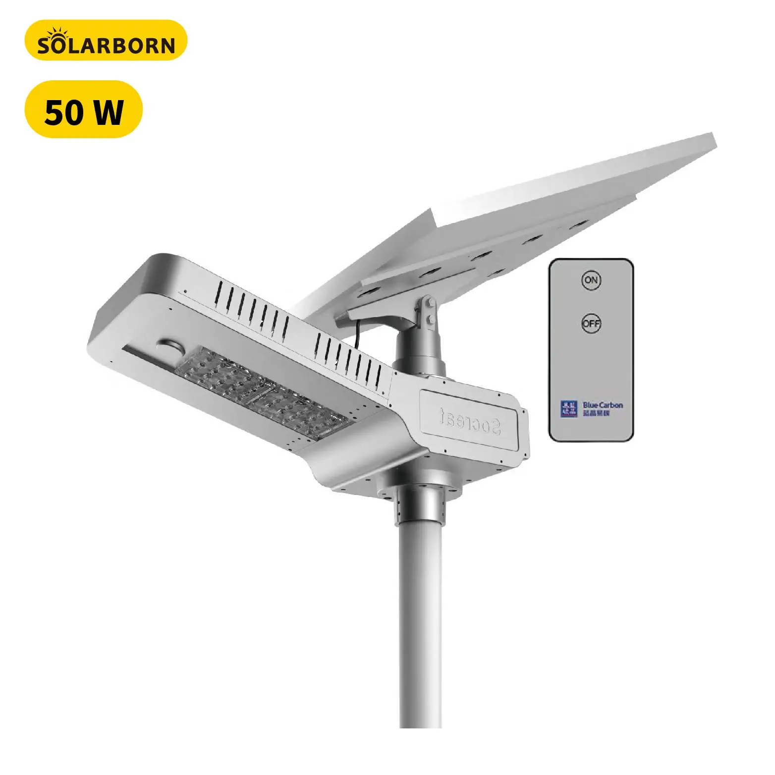 Solarborn, полураздельная, мощностью 50 Вт, водонепроницаемая светодиодная система для газона, уличный Солнечный фонарь для освещения