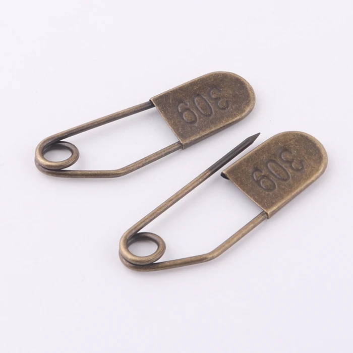 Customized Antique Brass Metal Safety Pin for Garment Accessories