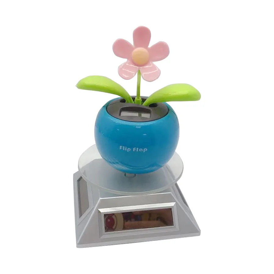 Factory custom Solar Automatic Swinging Sun Flowers  solar doll for car interior