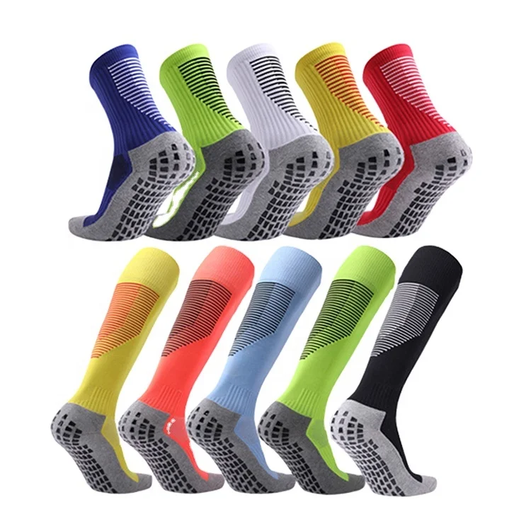 High Quality Hot sale fashion sport men running anti slip tube trampoline socks ,Football Soccer Sports Grip Socks for Men