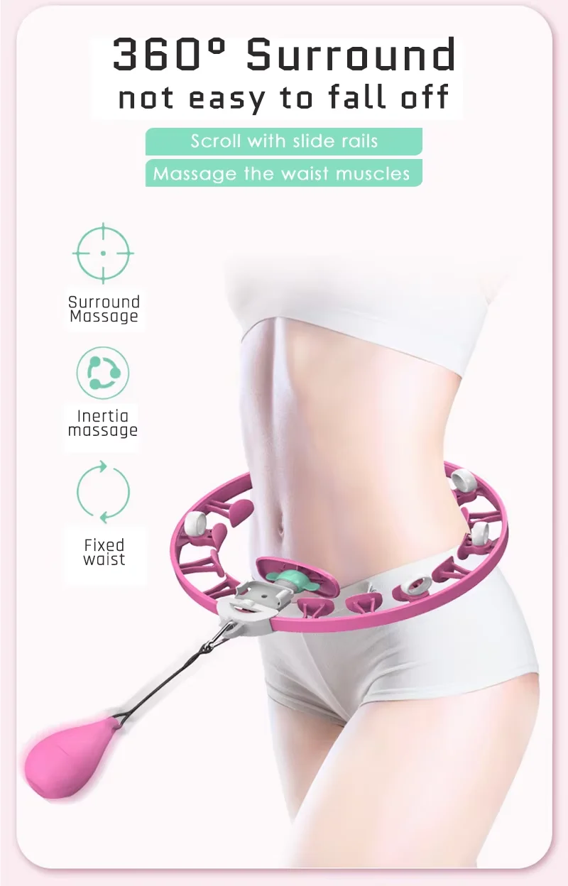 YIWU Smart Fitness Circles for Adults Weighted Hula Hoop with Vhoop Combo for Weighted Hoola Hoop Workout