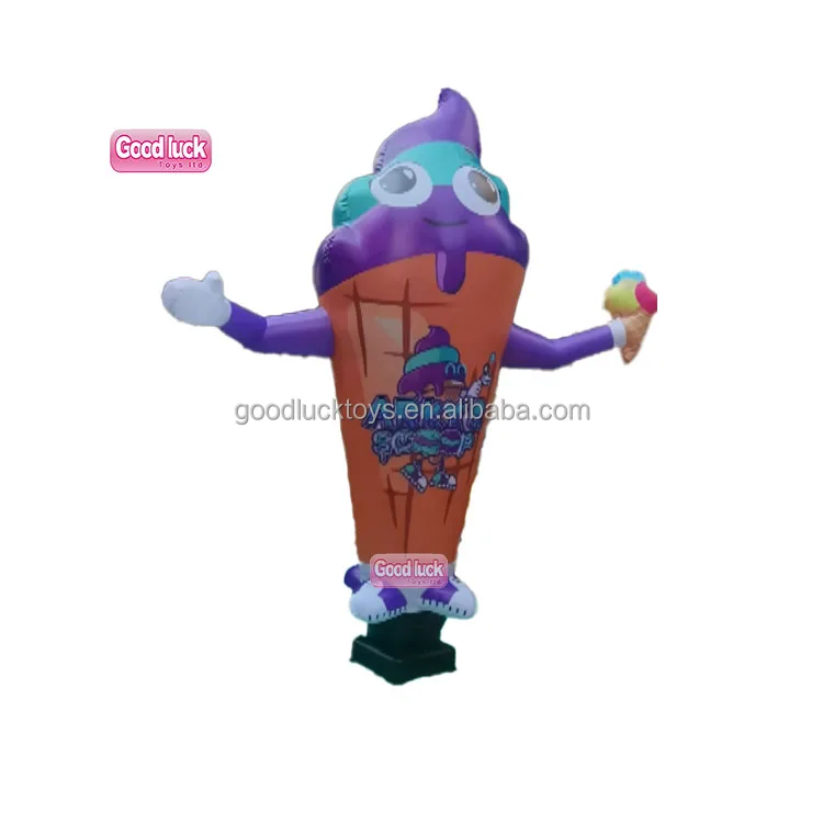 giant ice cream prop decorative inflatable italian ice cream cone model ballons air dancer ice cream for shop sale