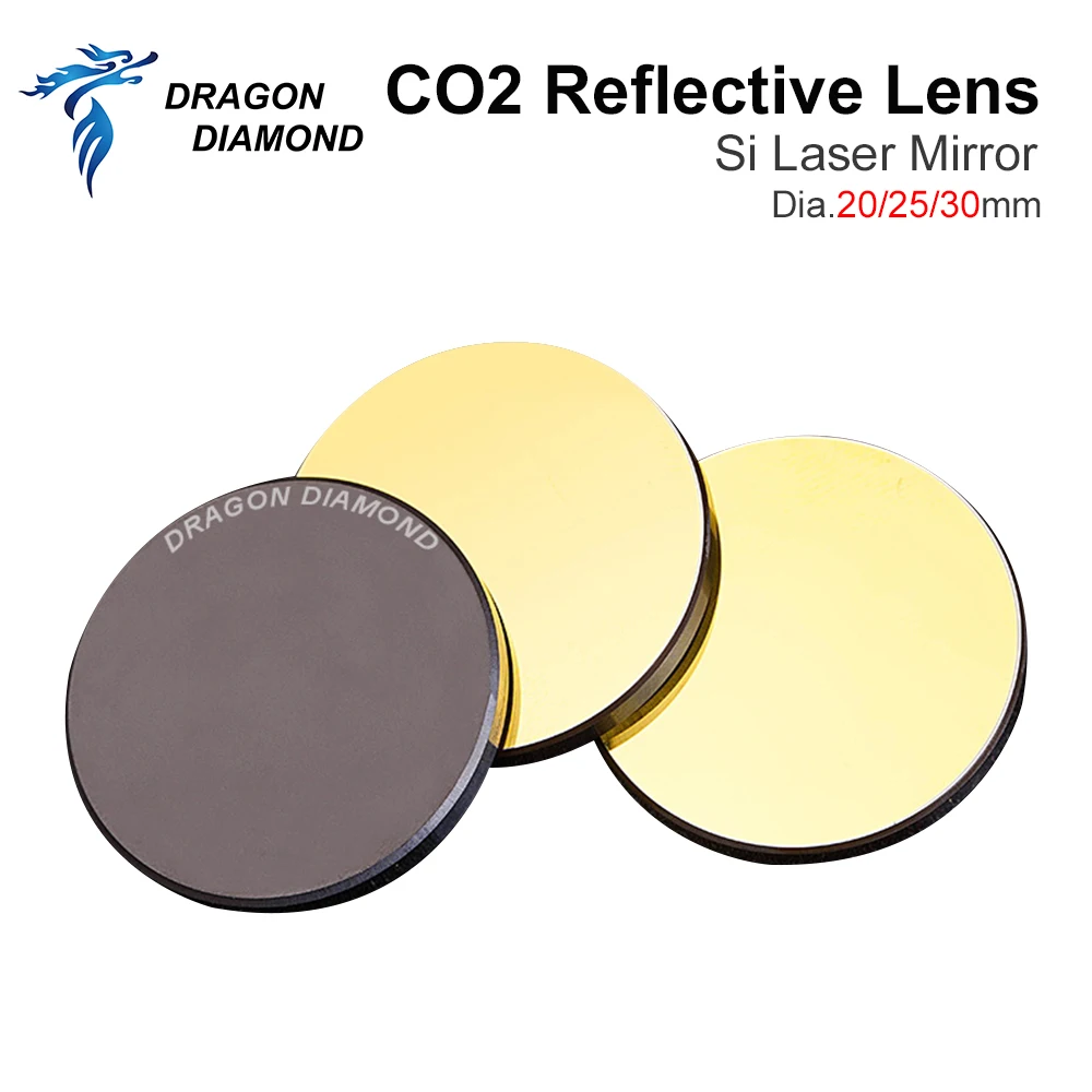 Factory supply laser lens focus lens reflection mirror lens Dia 19/20/25 mm for 300W co2 laser cut machine equipment parts