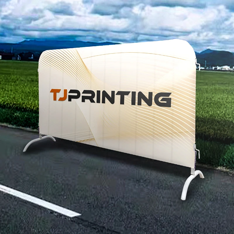 Outdoor Activity Barricade Jacket Custom Logo Printing PVC Polyester Barricade Cover