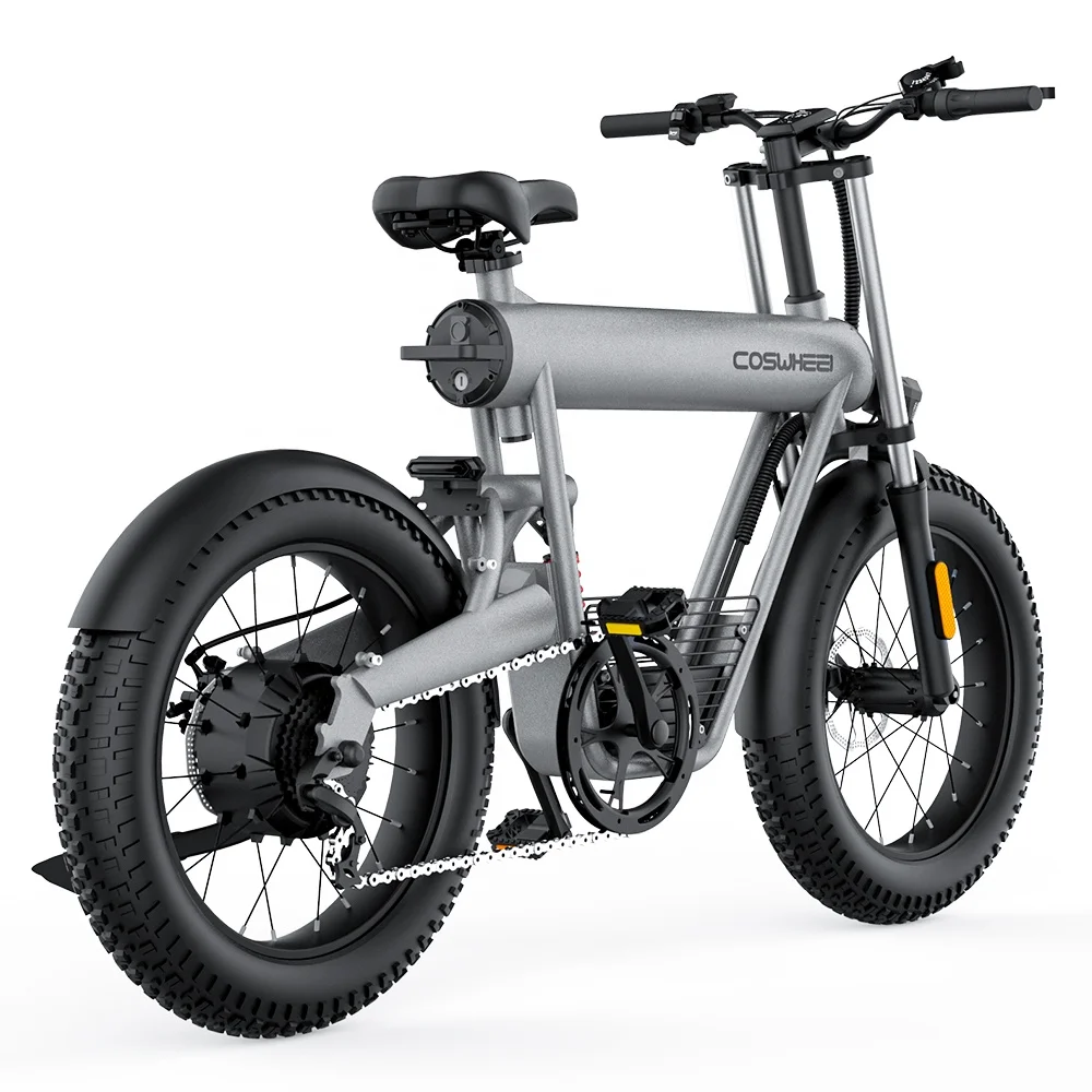 Coswheel T20 2024 New Fattire Ebike Electric Bike 250w 500w 1000w Electric Fat Tire Bike 20inch 48v Fatbike Ebike Fast Deliver