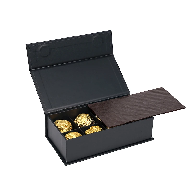 Chocolate wedding favors luxury boxes customized logo sweet candy dividers gift packaging magnetic box cushion