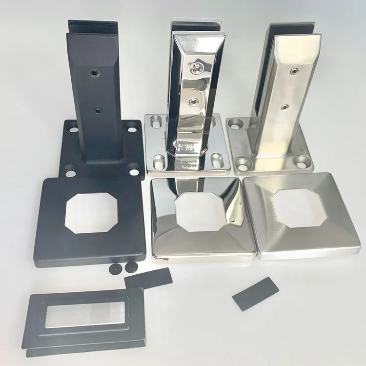 Hot selling glass balustrade matte black spigot glass railing spigot