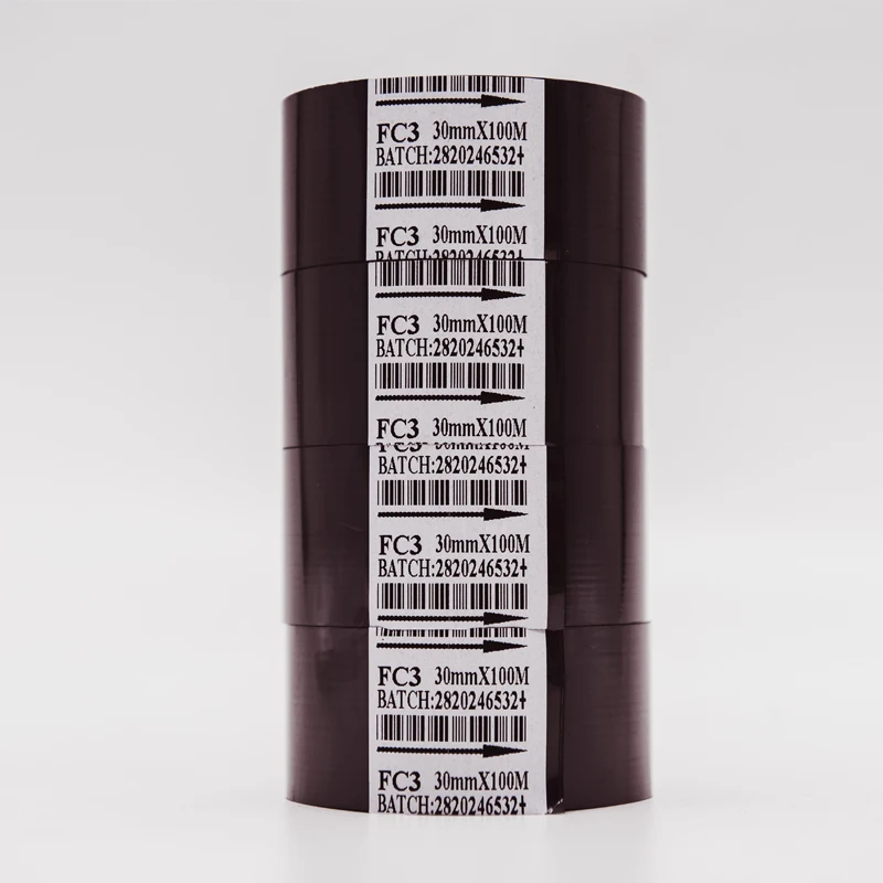 FC3 Fineray Brand Black Color OEM Size 30mm*100m Printing Machine Hot Coding Foil Ribbon