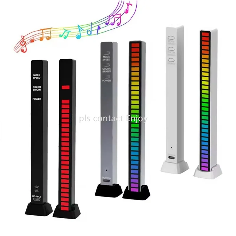 App Control Battery & Usb Powered 32 Bit Led Sound Control Pickup Music Rhythm Light, Rhythm Recognition Light Rgb Audio Led Bar