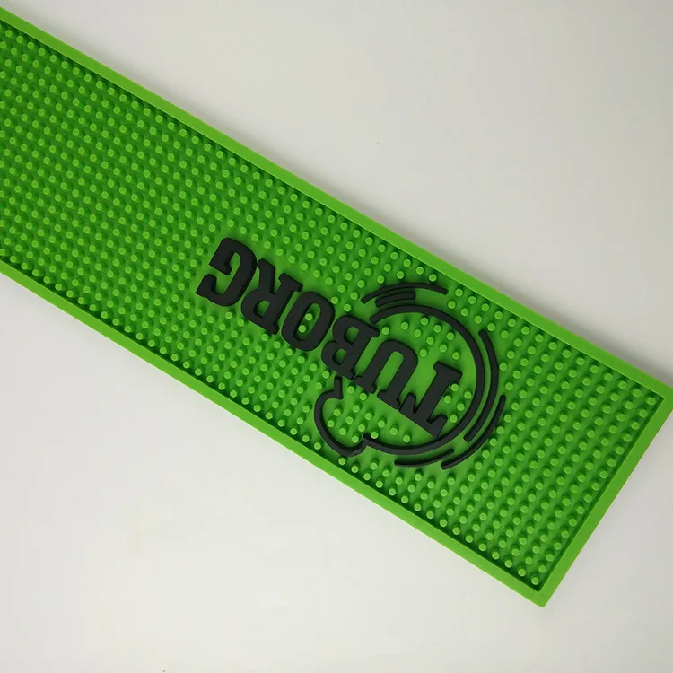 Custom Logo Sublimation Soft Silicone Rubber Bar Mat with Standard Size Nitrile Blank PVC Accessories