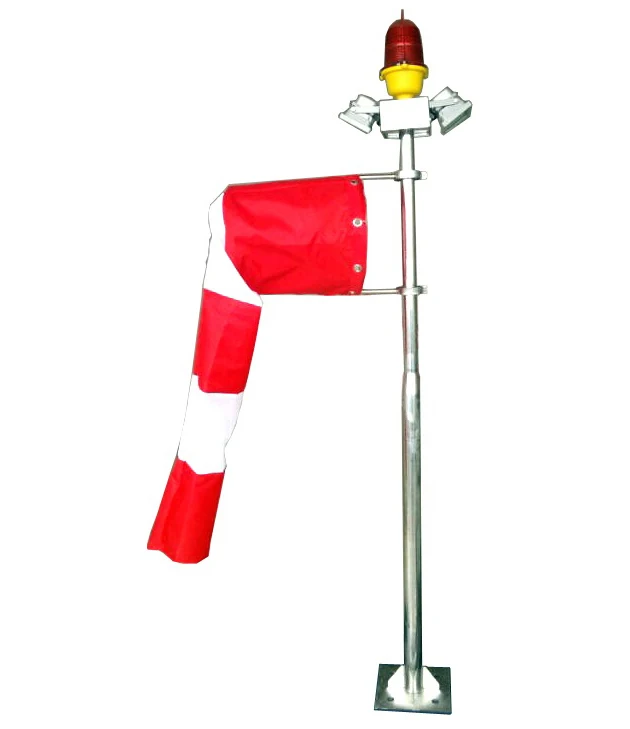 GS-HP/W FAA standard Heliport Wind cone with windsock and light