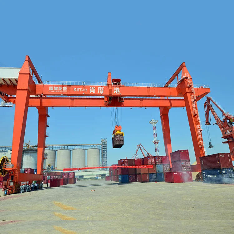 sea port container lifting crane 30 ton 40 ton RMG Crane rail mounted container mobile gantry crane 50 ton price