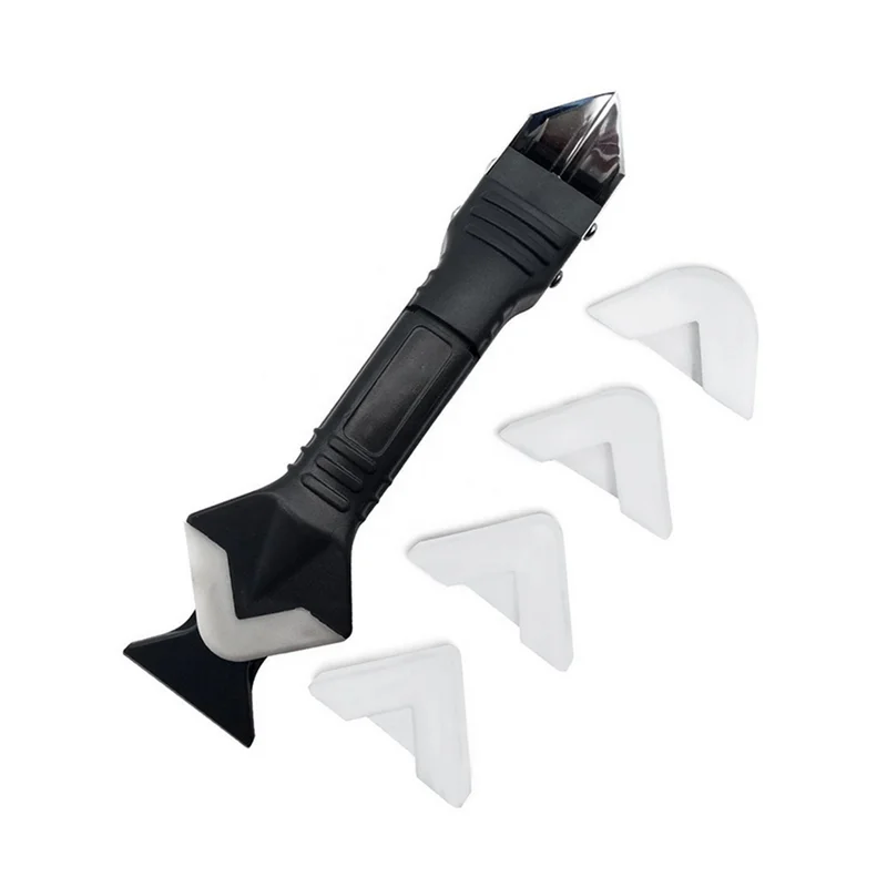 Amazon Hot Sale Professional Multifunctional 3 in 1 Silicone Caulking Tool Kit Remover Sealant Smooth Scraper Grout Tools