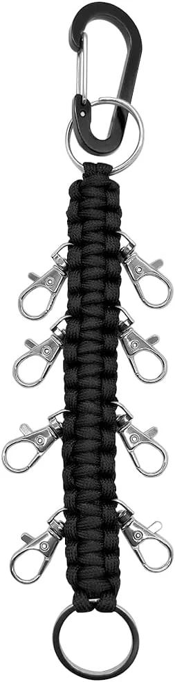 Hooshing Cheer Bows Holder Handmade Carabiner Paracord Keychain for Teen Girls Cheerleading Sports