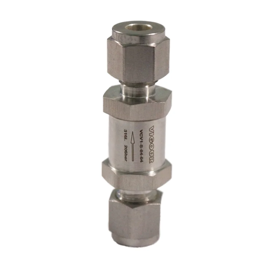 Compact Manual Check Valve for High-Temperature Gas for General Application in Instrumentation Panels and Systems