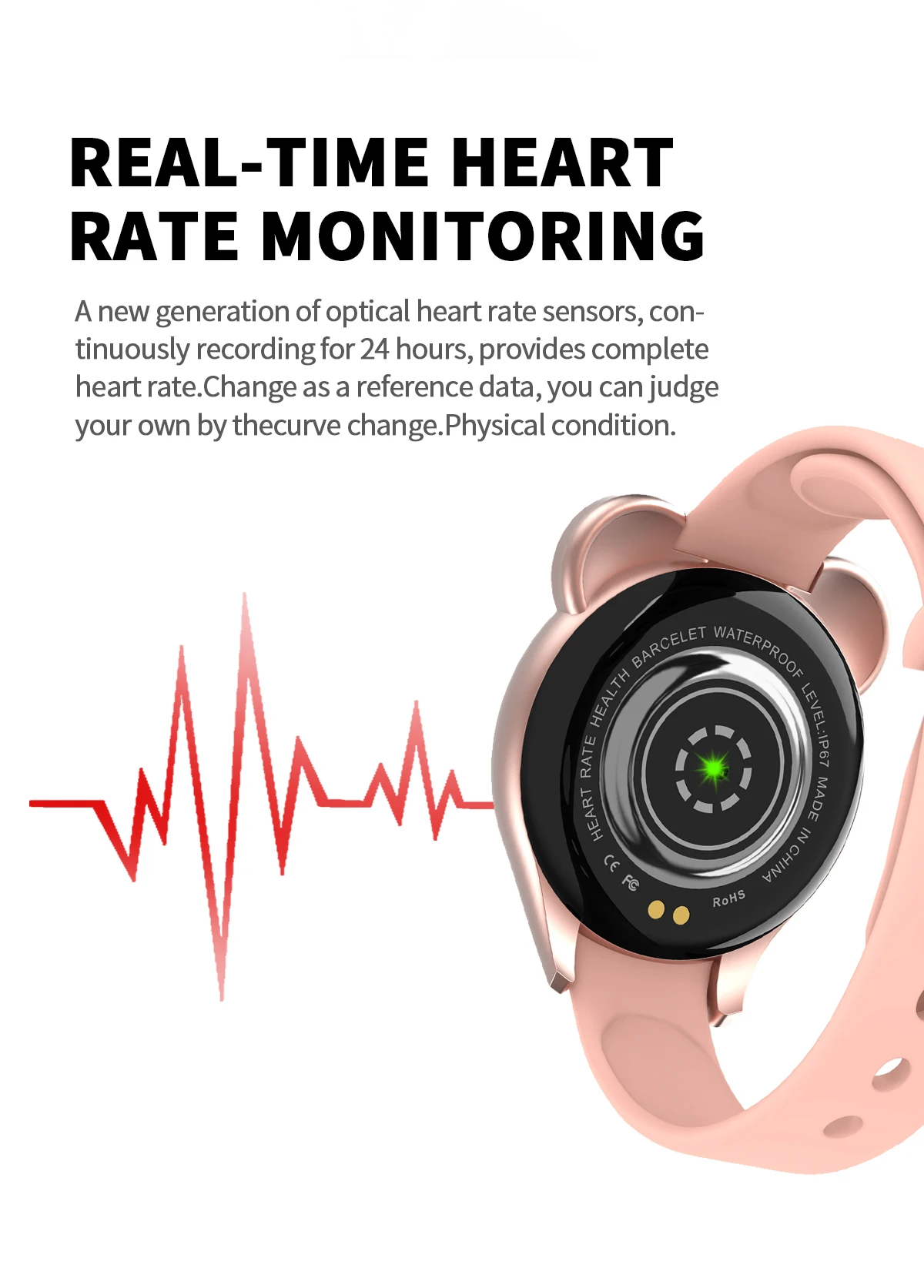 New Arrival 2020 Smart Watch Women Fashion Cute Smartwatch Sport Fitness Tracker Android Smart Watch Lady Girl Watch
