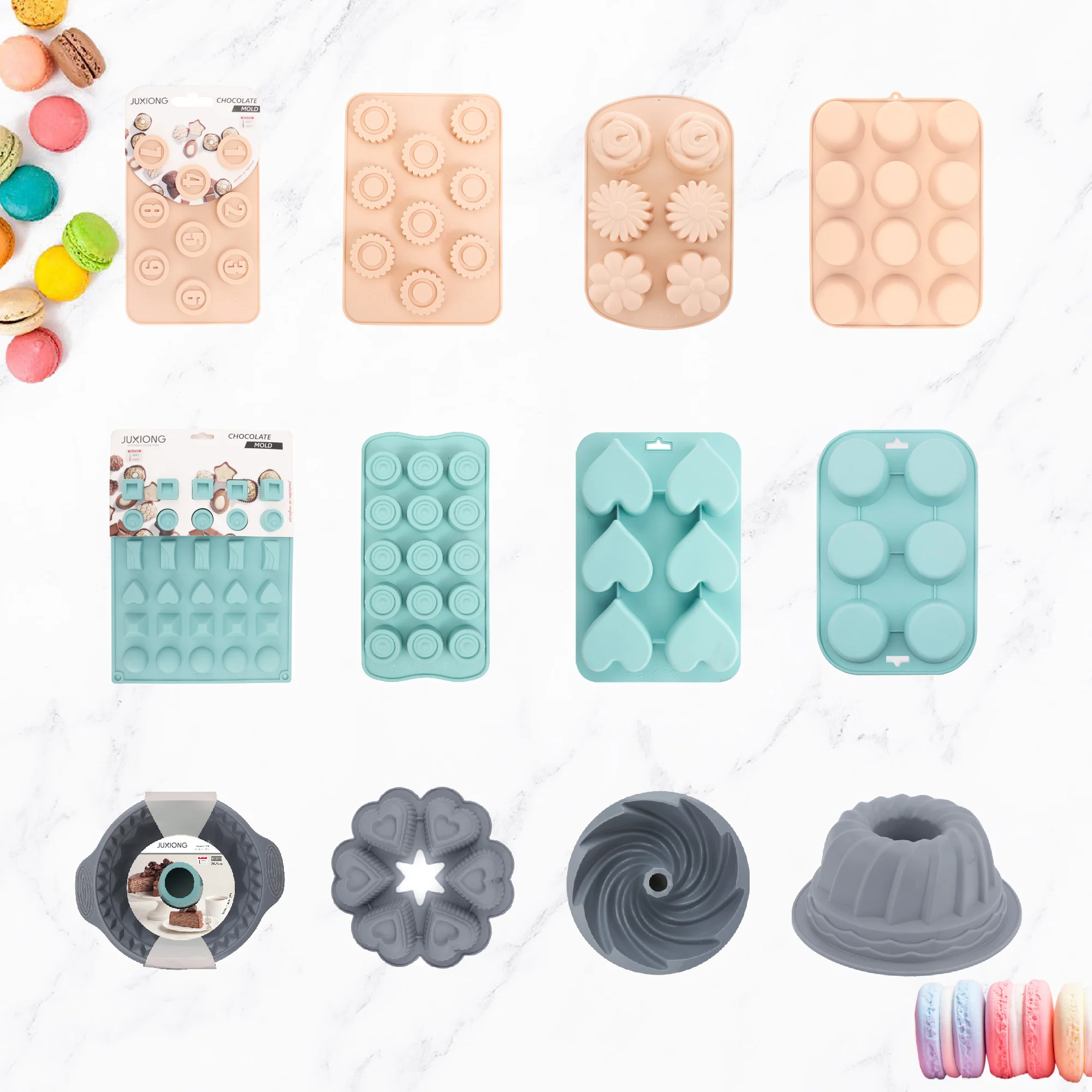 Silicone Resin Mold Candle Chocolate Cake silicon Molding Silicon Machine Set for-chocolate Square Bar Para Pyramid Candy