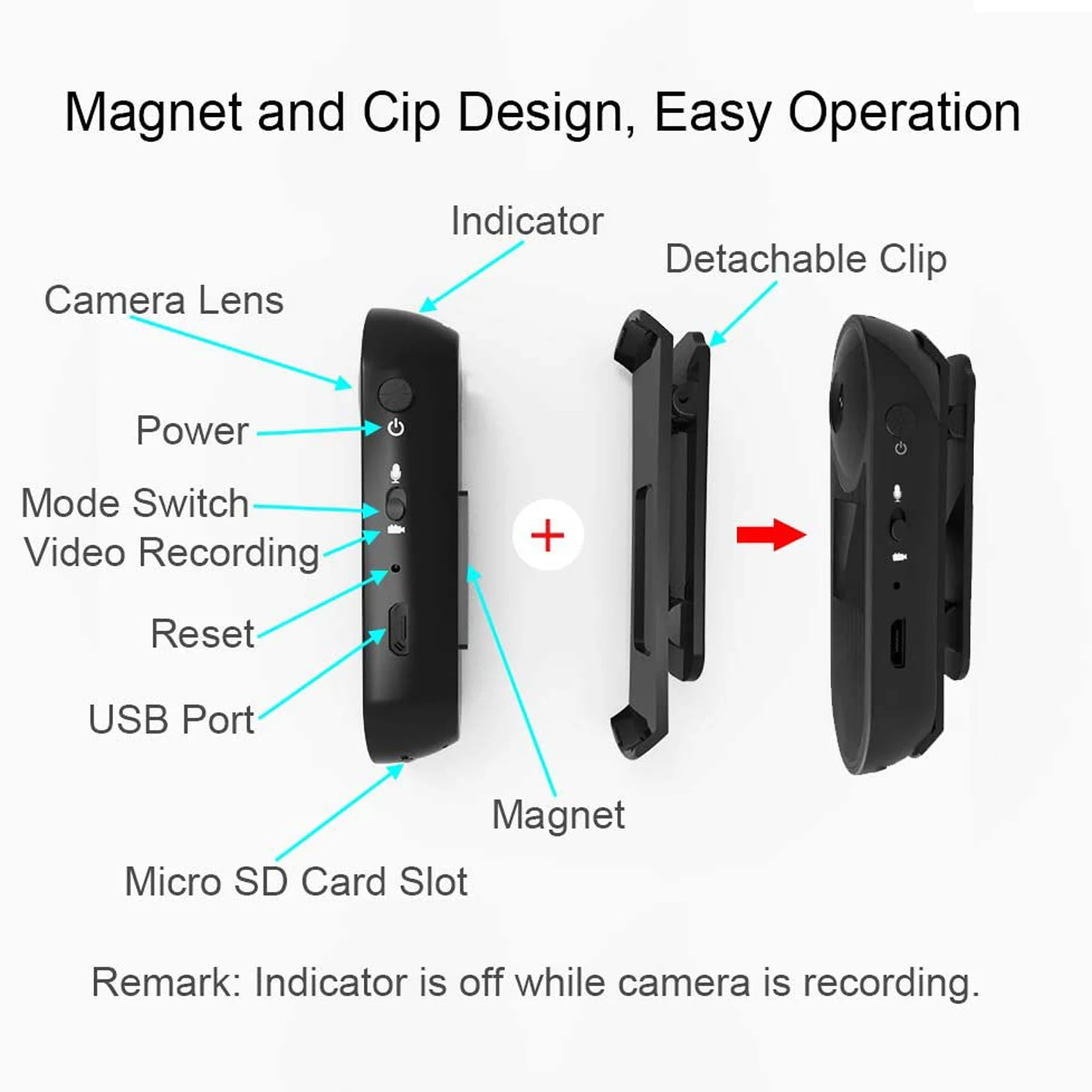 2022  Wireless Video Audio Recorder Mini Body Camera Small Security Cameras Digital Voice Recording Device Portable Body