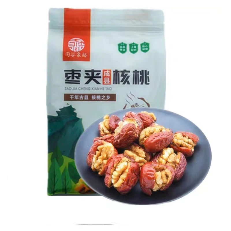 Тонкая оболочка свежие вкусные китайские даты Красного Джуба смешанные с грецкими орехами