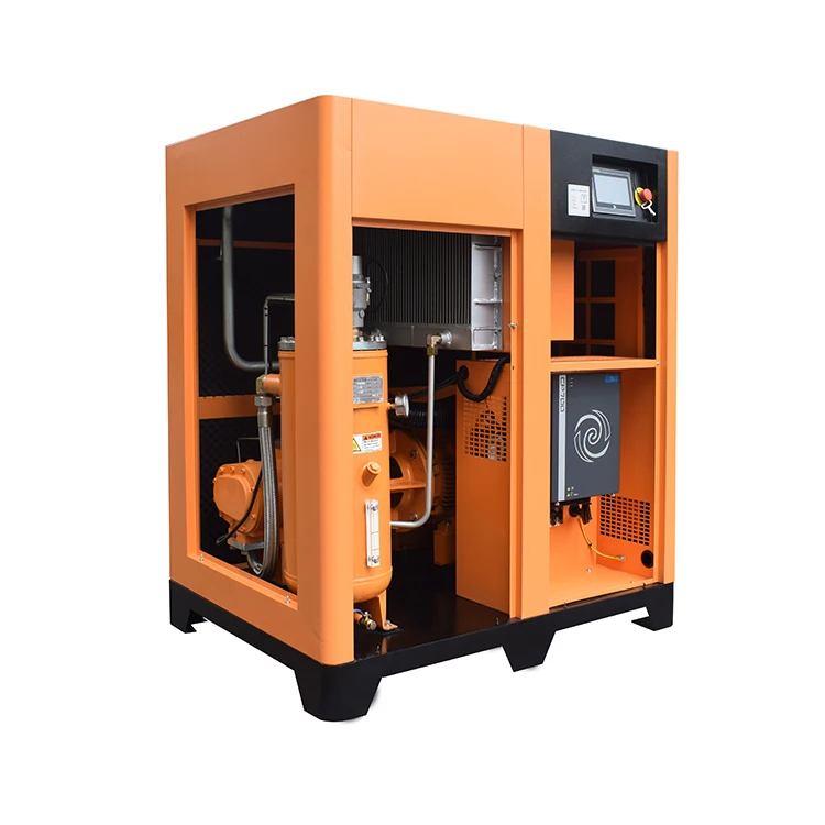 Высокая эффективность 75HP 55KW Электрический IP54 переменная частота винтовой воздушный компрессор