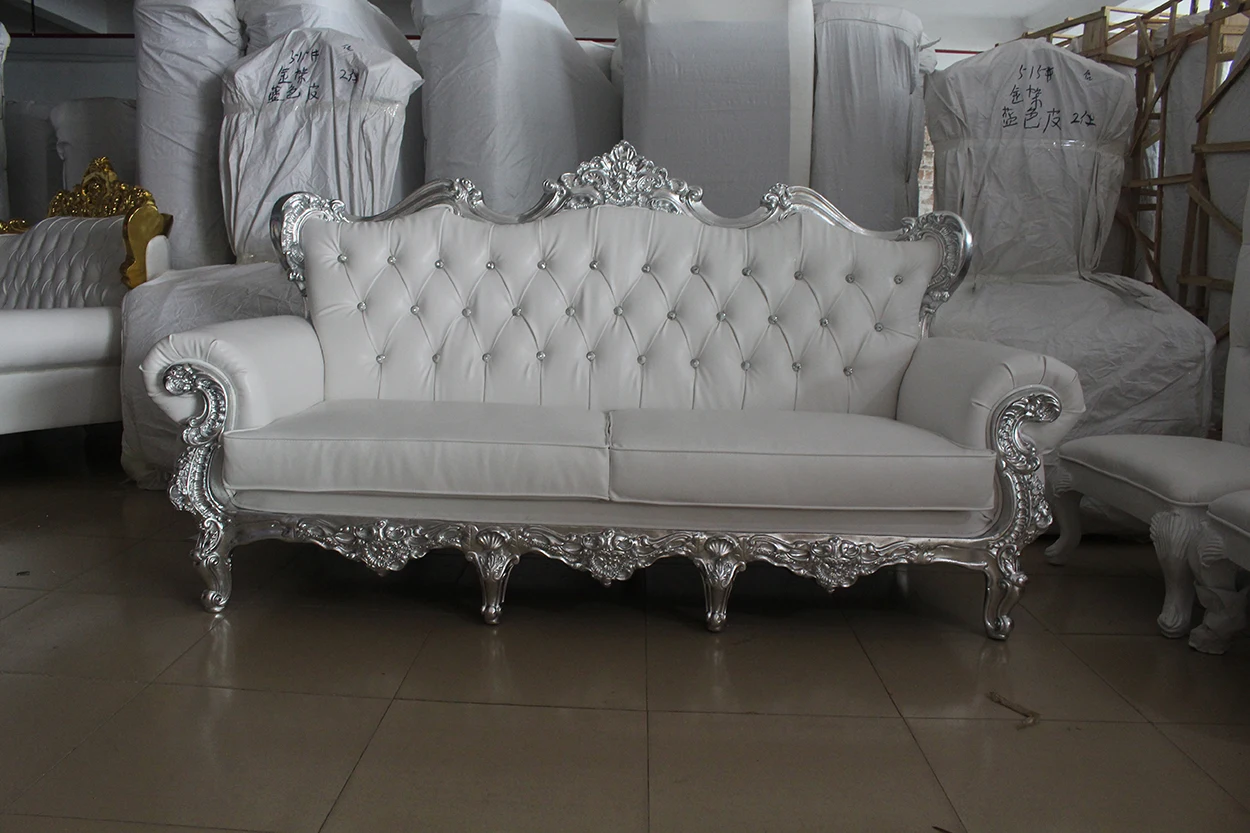 luxury high back classic royal PU leather crystal solid wood banquet party events king throne chair