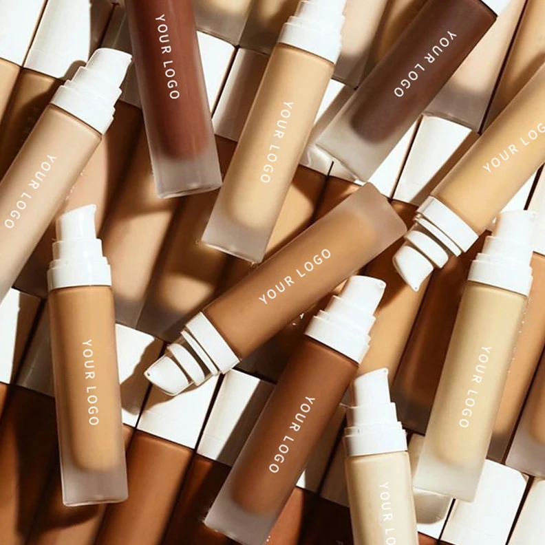 Custom Logo Natural Waterproof Dark Skin Makeup Private Label Matte Liquid Foundation