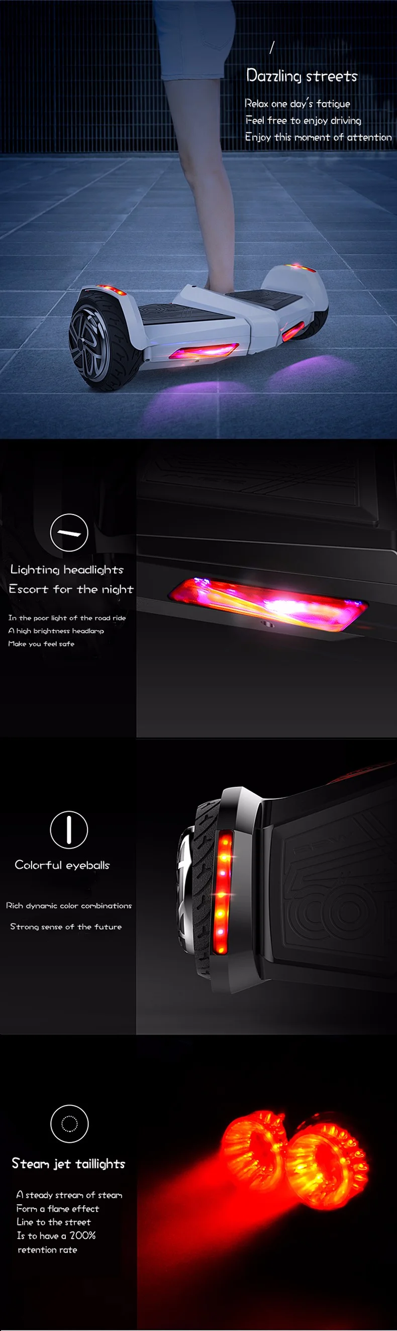 Custom Fat Tire Self Balancing Adult Solo One Smart Wheel Electric Unicycle