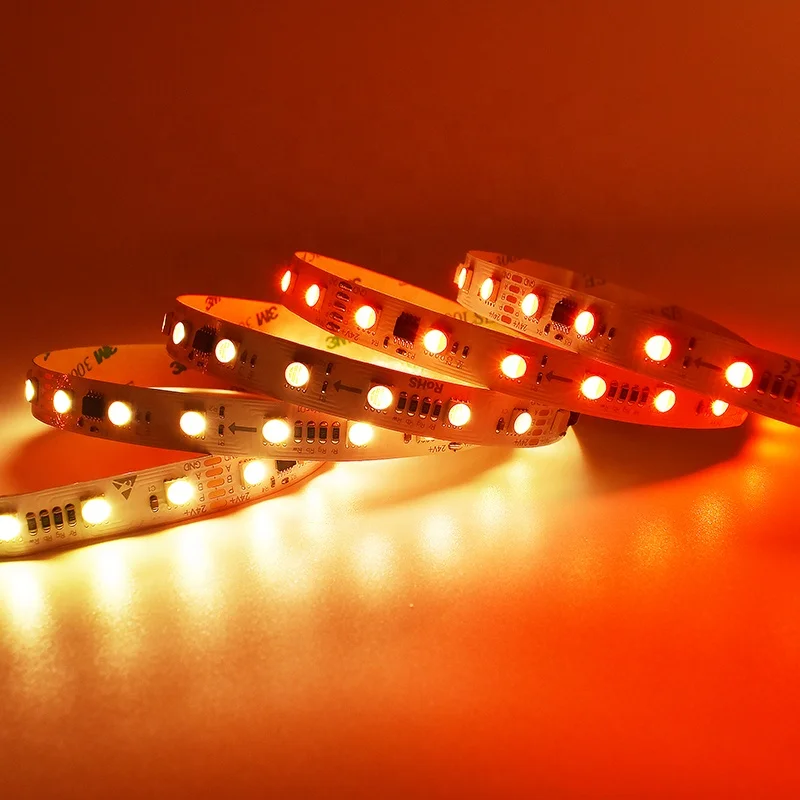 Christmas Outdoor RGBW LED Strip Lights SMD5050 UCS512 WS2811 10 Pixels Digital RGB RGBW 3000K 24V Running LED Strip