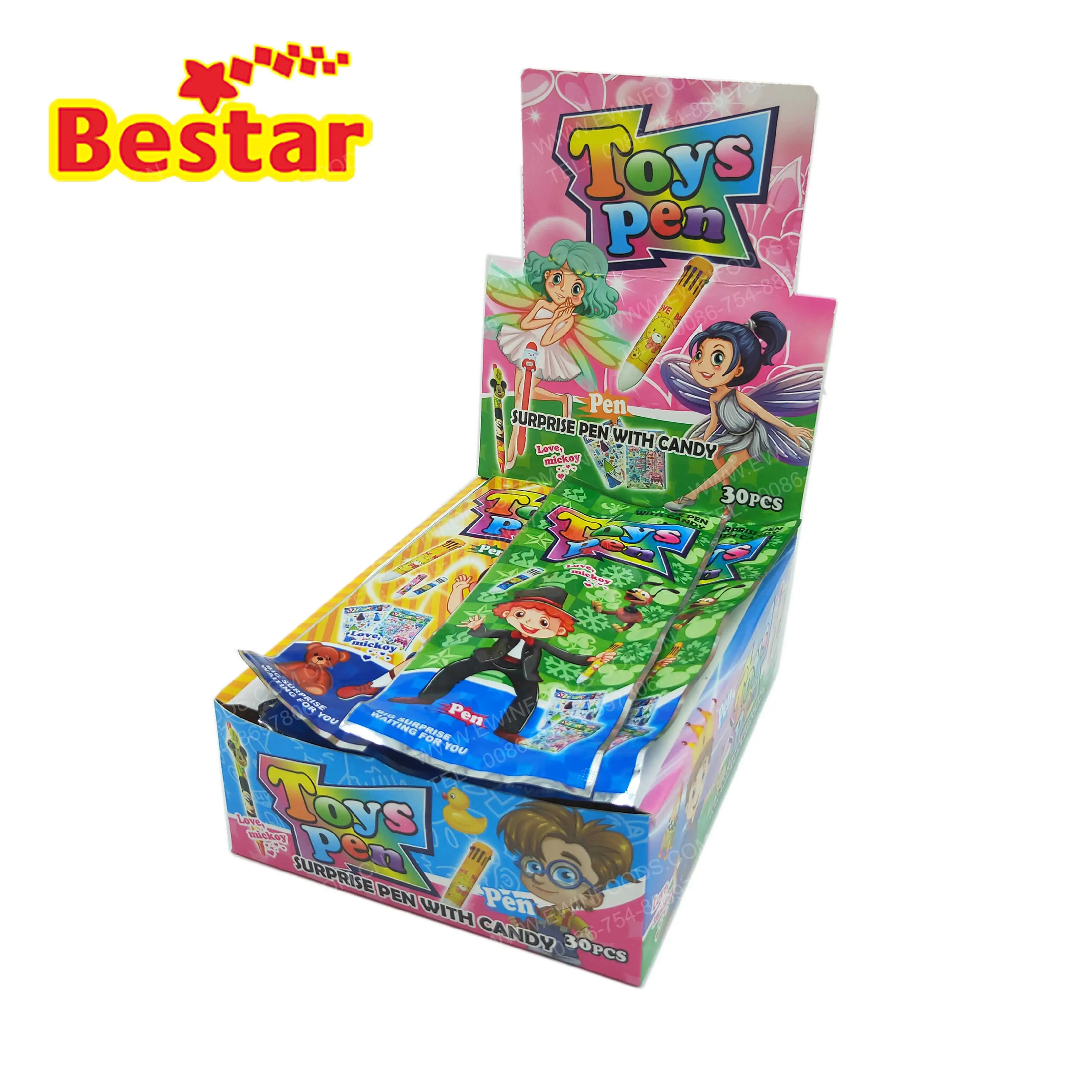 Tiktok custom toy sweets surprise candy toys candy pen with popping candy for kids