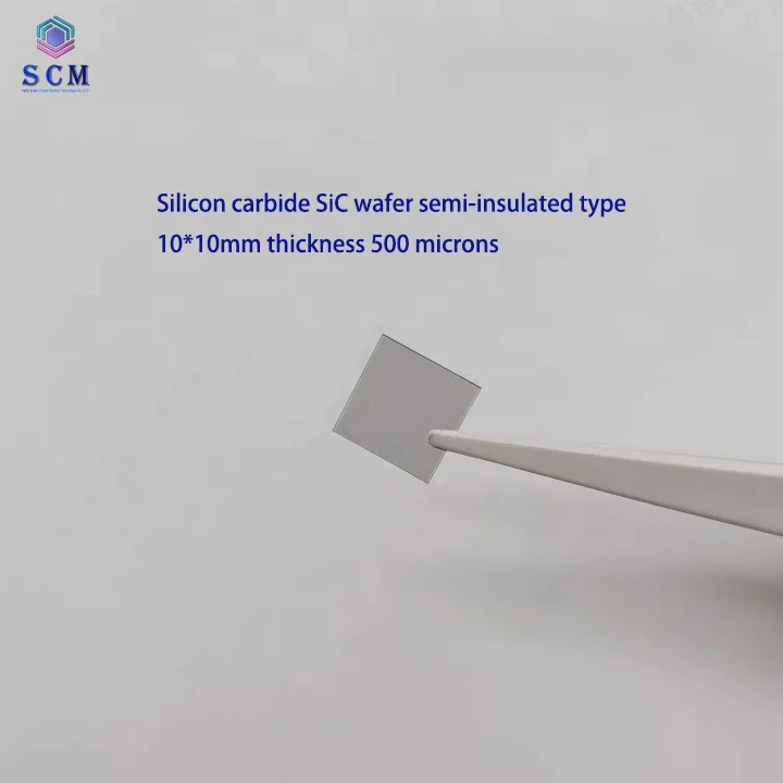 High purity semi-insulated silicon carbide wafer with SiC substrate for scientific research of 5G communication RF devices
