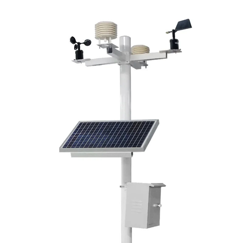
RS485 Outdoor Industrial Greenhouse Solar Powered IoT Meteorological Weather Station 